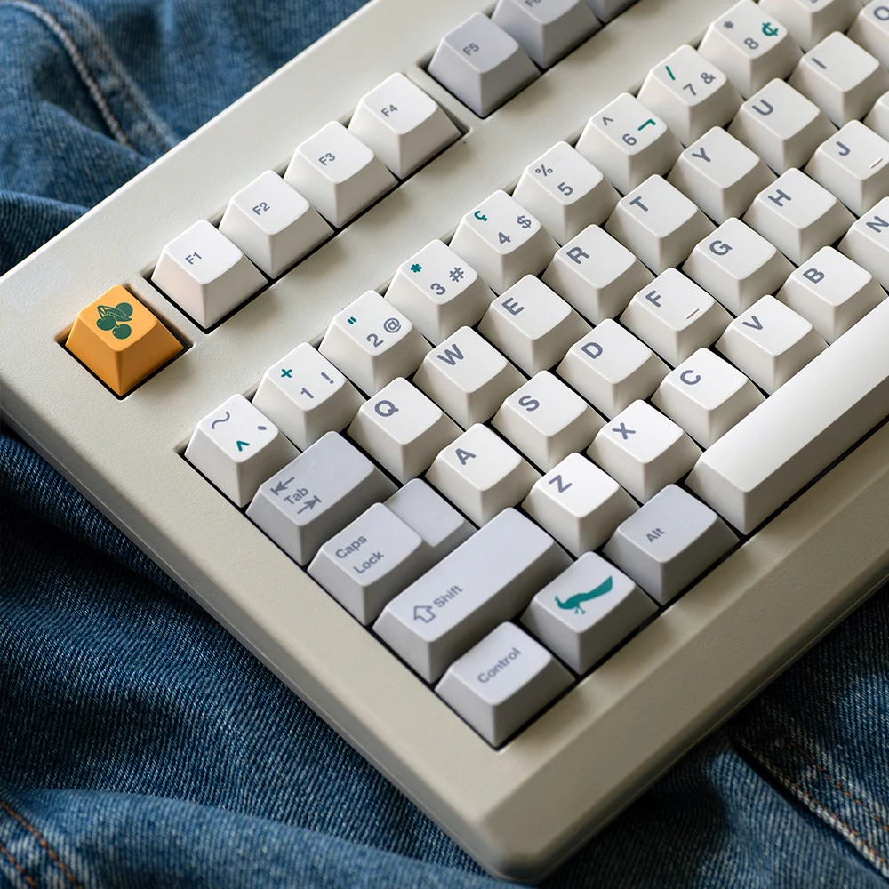 FBB Keycaps Peacock Vintage Peacock PBT Keycaps Set, Sublimation for 60%, 75%, 80%, 96%, 100% and other mechanical keyboards.