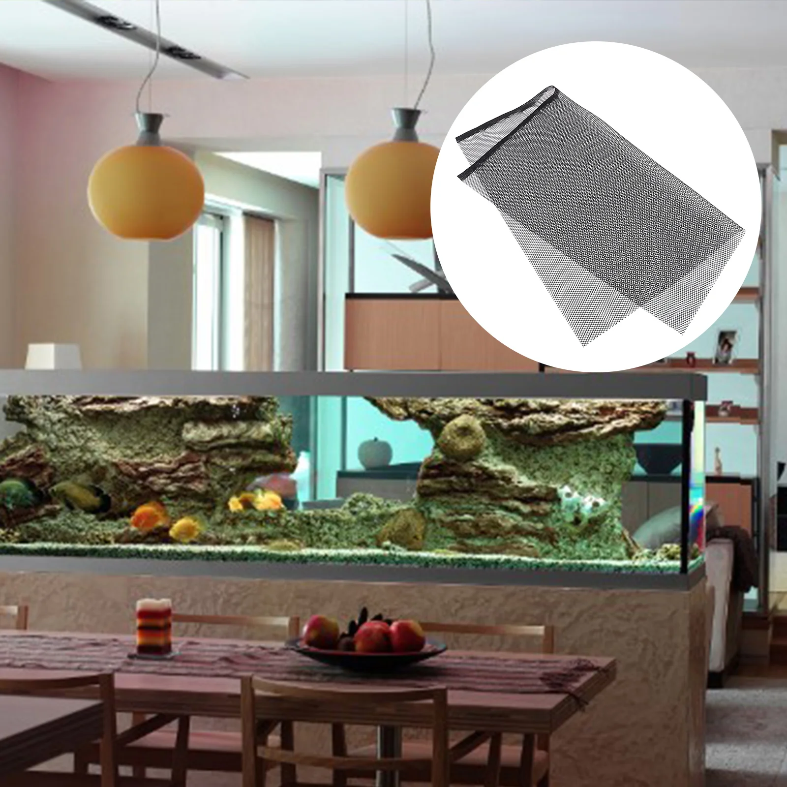 

Fish Tank Anti-jump Net Cover DIY Magnetic Lid with Mesh Screen Abs Aquarium Fine