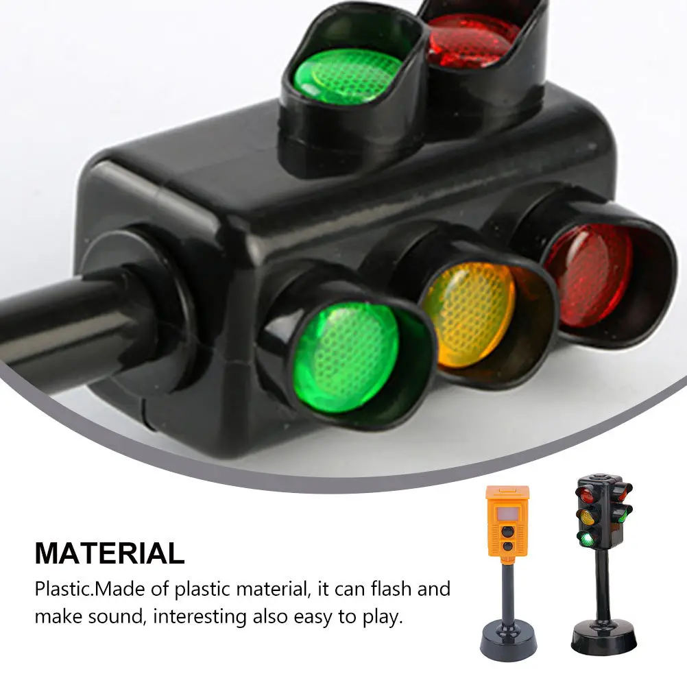 2 قطعة كاميرا المرور غير القانونية مصباح إشارة الاطفال اللعب وامض الصوت التعليمية مصباح إشارة المرور لمنطقة لعب الأطفال #1