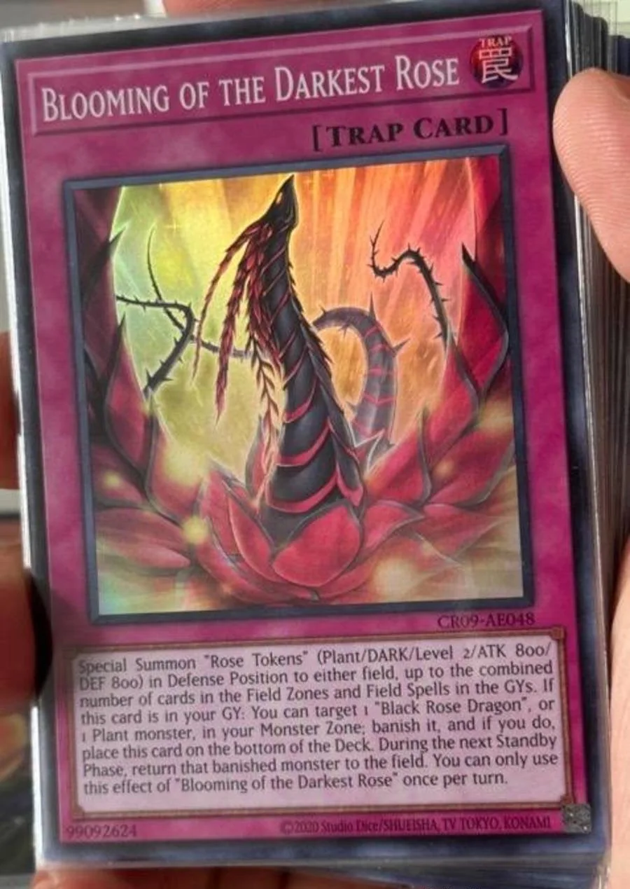 yugioh-konami-duel-monsters-cr09-ae048-blooming-of-the-darkest-rose-super-rare-asian-english-collection-mint-card