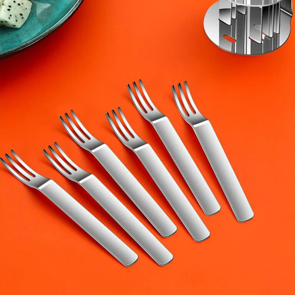 

1Set Stainless Steel Fruit Forks Professional Quality Fruit Picks Comfortable Handle for Desserts Cakes Home Dessert Forks