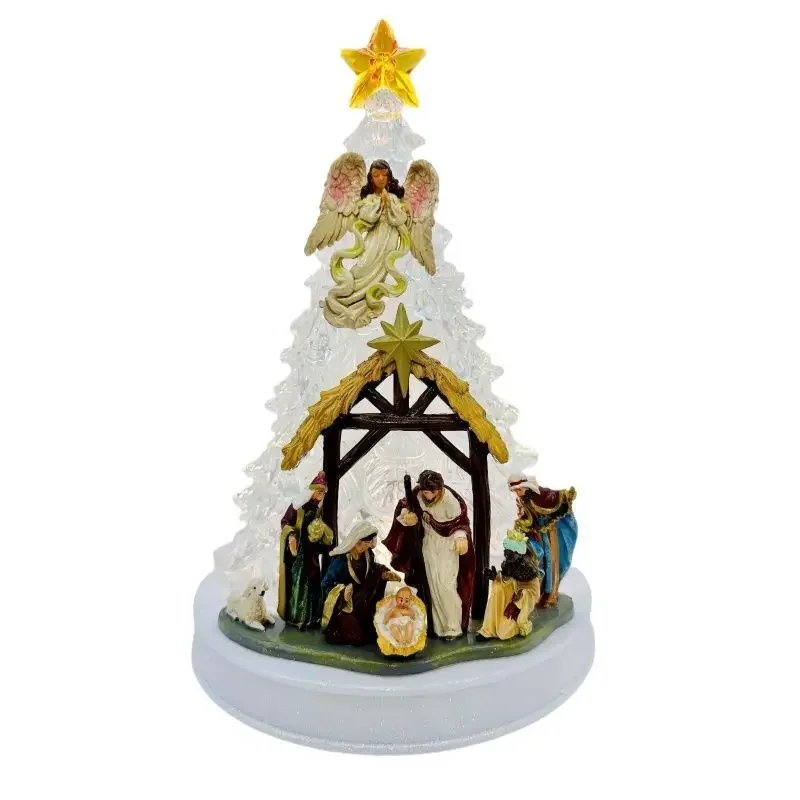 Three-dimensional retro simple premium music box Christmas cartoon couple gift