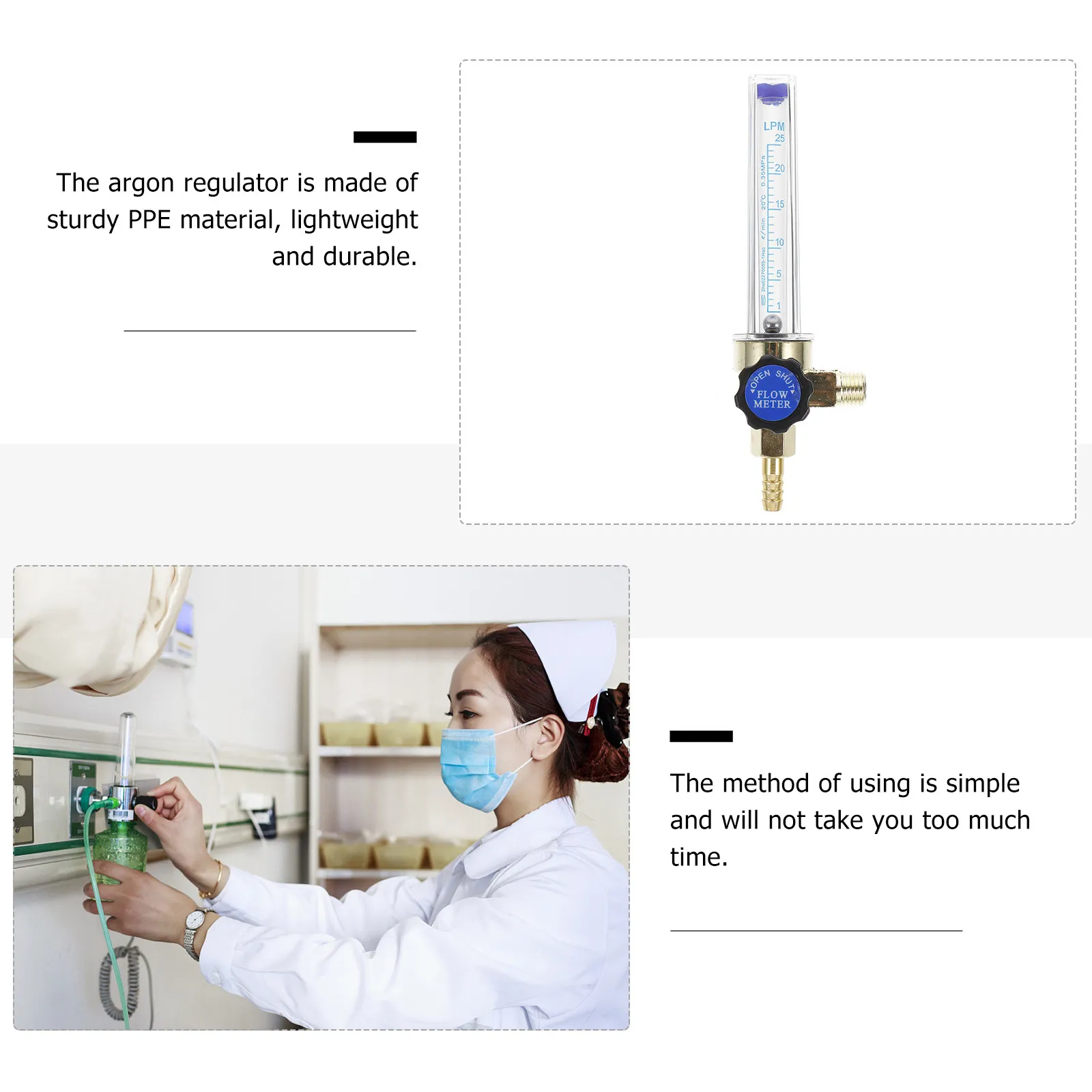 Carbon Dioxide Gas Flow Regulator Argon Flow Indicator Welding Machine Gas Meter Co2 Argon Regulator Stable Reliable
