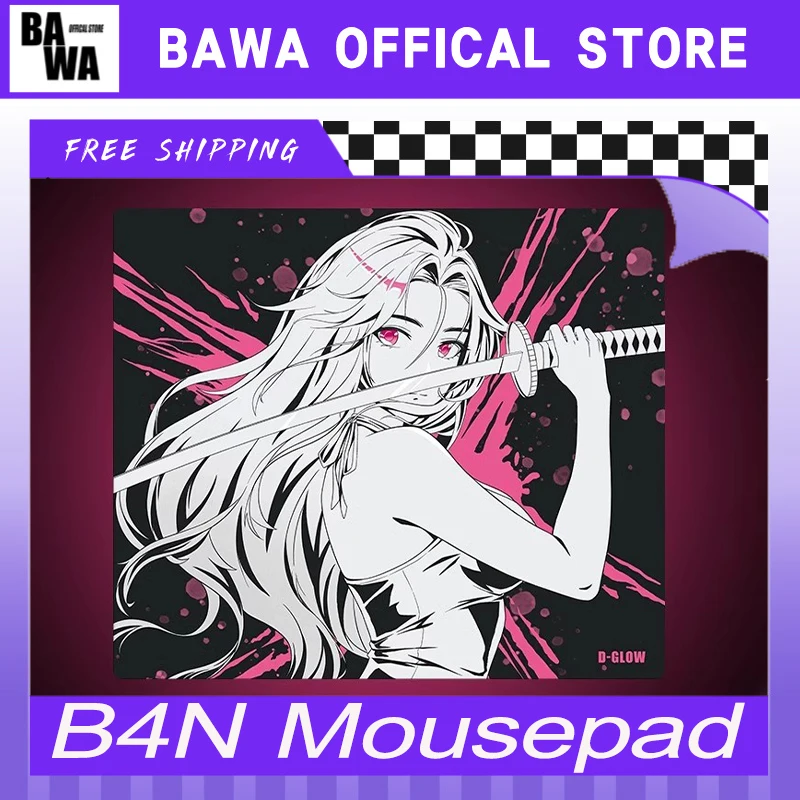 D-Glow B4n Mousepad 5.5mm 450x400mm Smooth Soft Gaming Mousepad Non-Slip Fps Esports Desk Mat Office Gamer Accessories Varolant