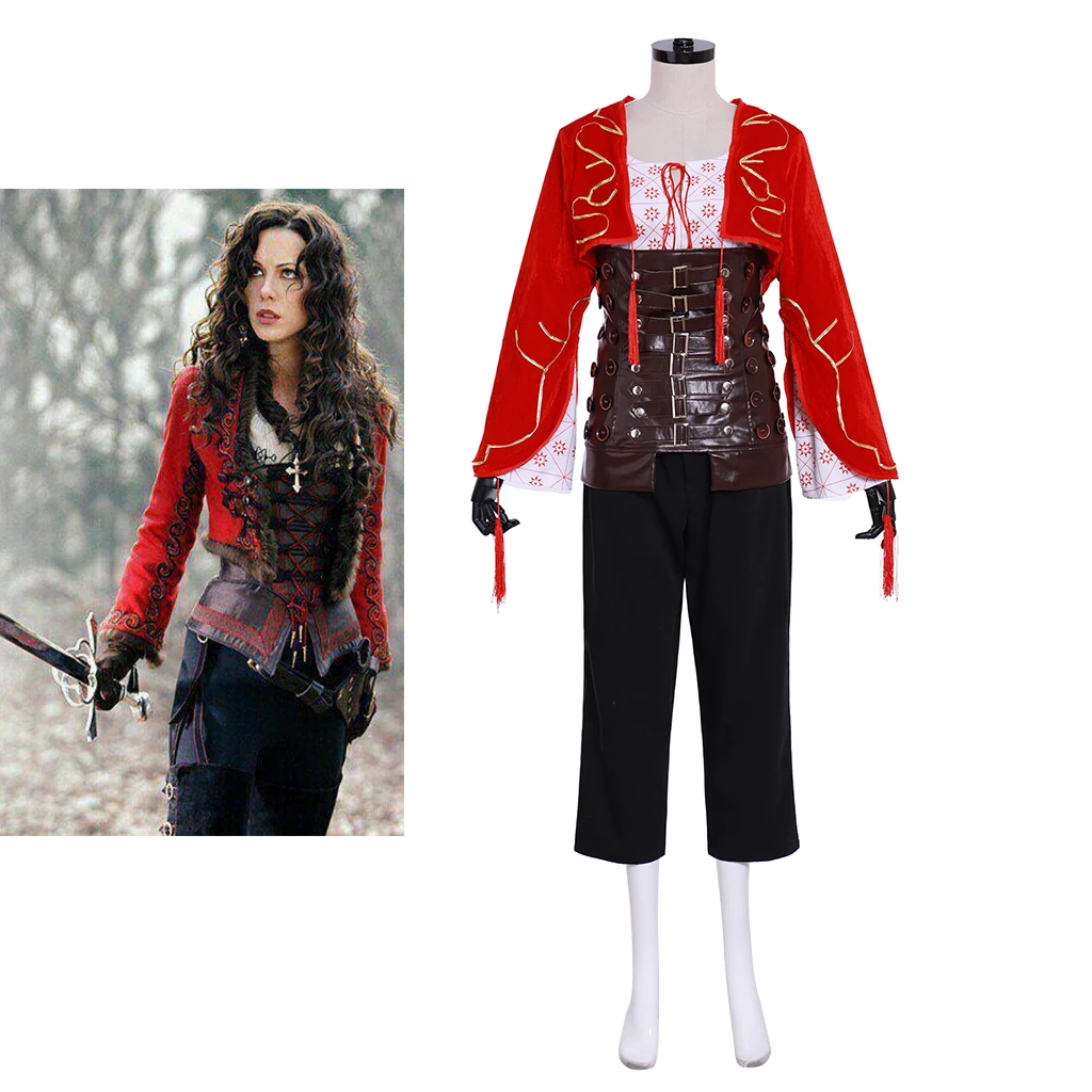 

Movie Anna Valerious Cosplay Princess Costume Women Fancy Combat Uniform Halloween Carnival Party Hunter Disguise Suit