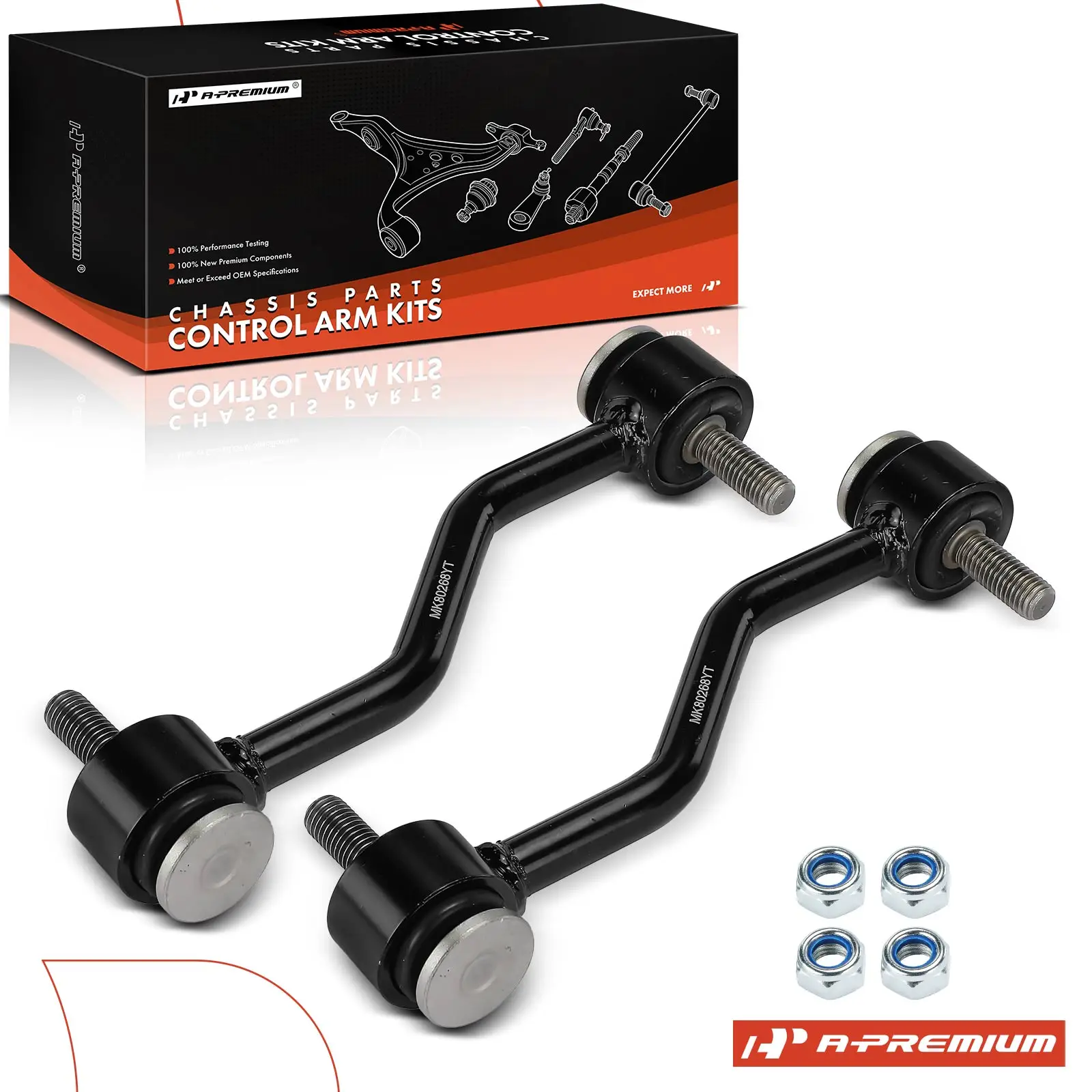 A-Premium 2x Rear Sway Bar Link Kit for Ford F-250 1999 F-350 Super Duty 1999-2011 F-450 Super Duty 1999-2004 Excursion