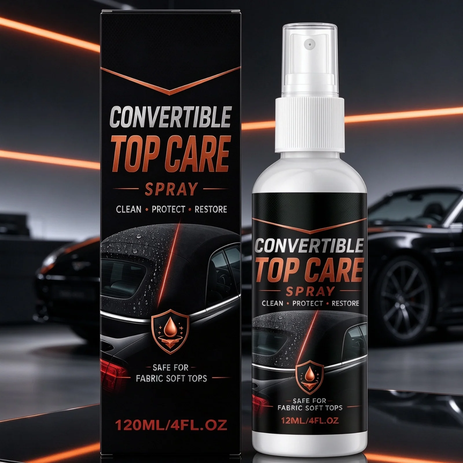 Convertible Roof Cleaning Agent Deeply Cleans Stubborn Stain Restores Faded Fabric Prevents Aging Cracking Car Maintenance Spray