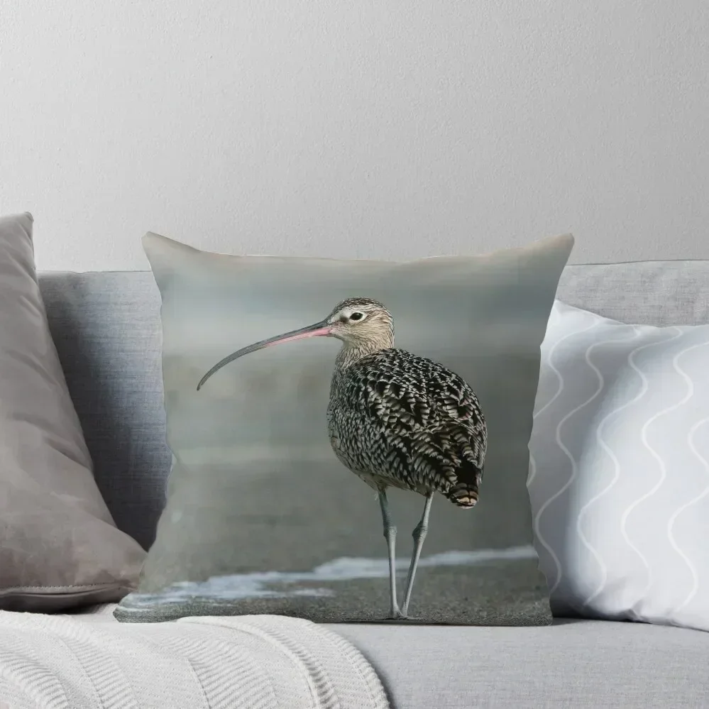 

Long-billed Curlew Throw Pillow Custom Cushion Room decorating items Sofa Cushion Cover pillow