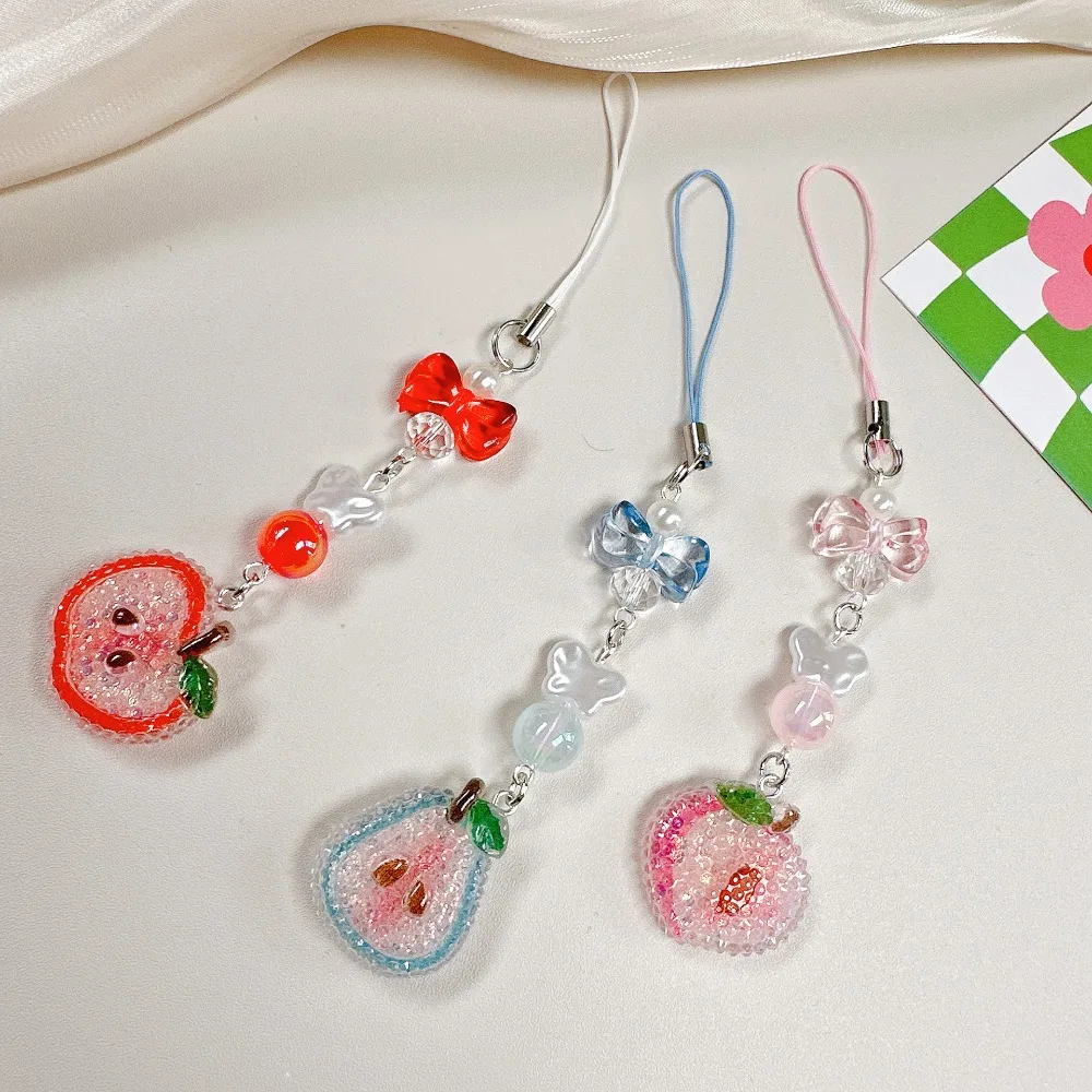 

Sweet Fruit Pendant Phone Strap Wrist Strap Cartoon Fruit Party Pendant Decoration Charm Backpack Charm Bag Pendant