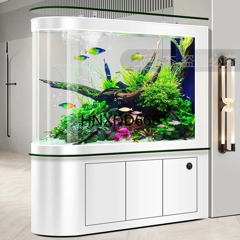 

Living Room Fish Tank Large Subareas Screens Bottom Filter Ecological Self-Circulation Change Water Fish Globe