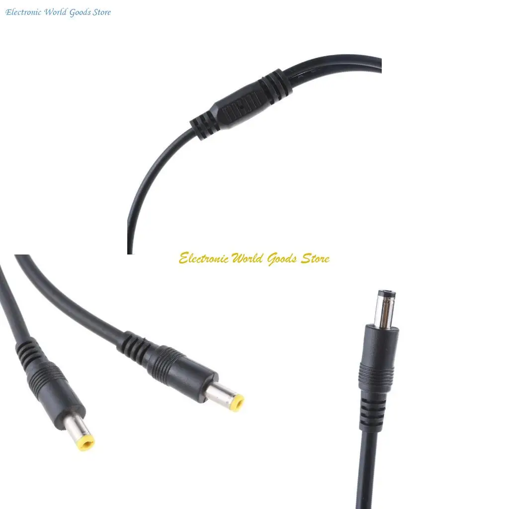

A3PD DC5521/DC5525 Power Cable 5.5x2.5mm/5.5x2.1mm Connector Wire Line 1 to 2 Y Splitter Cord for Security Cameras Fan