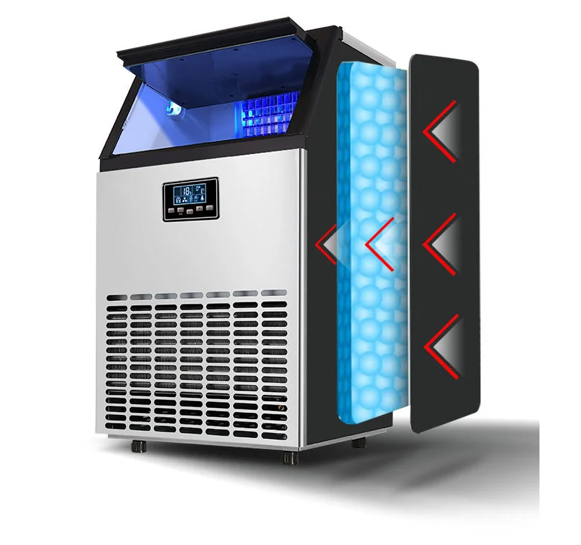 60kg/24h 가정용/업소용 제빙기, 소형 얼음 블록 제조기
