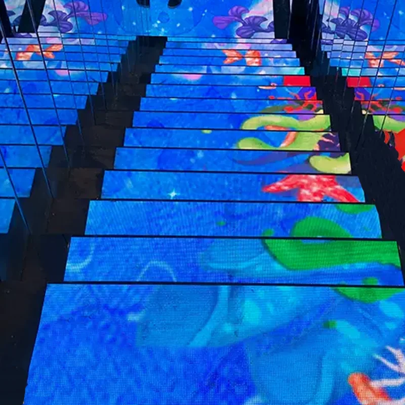 Interactive Led Dance Floor Display Mirror Screen Party Event Use Piano DJ RGB Tiles Lamp LED Lights Wedding Dance Floors