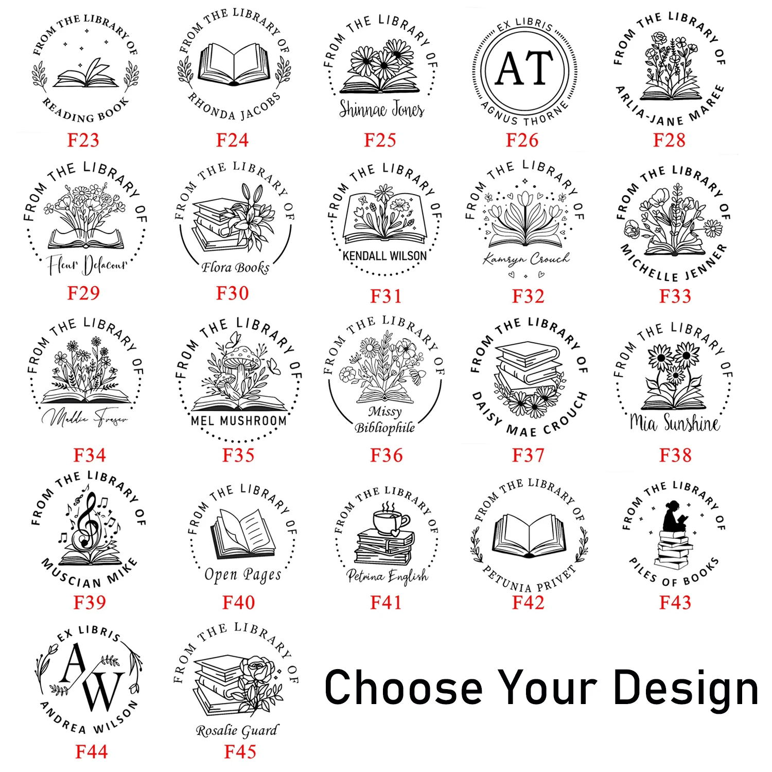 Personalized Book Embosser,100pcs Sliver Stickers Kit Library Embosser Stamp,Ex-libris Embosser,Custom Book Embosser, Book Stamp