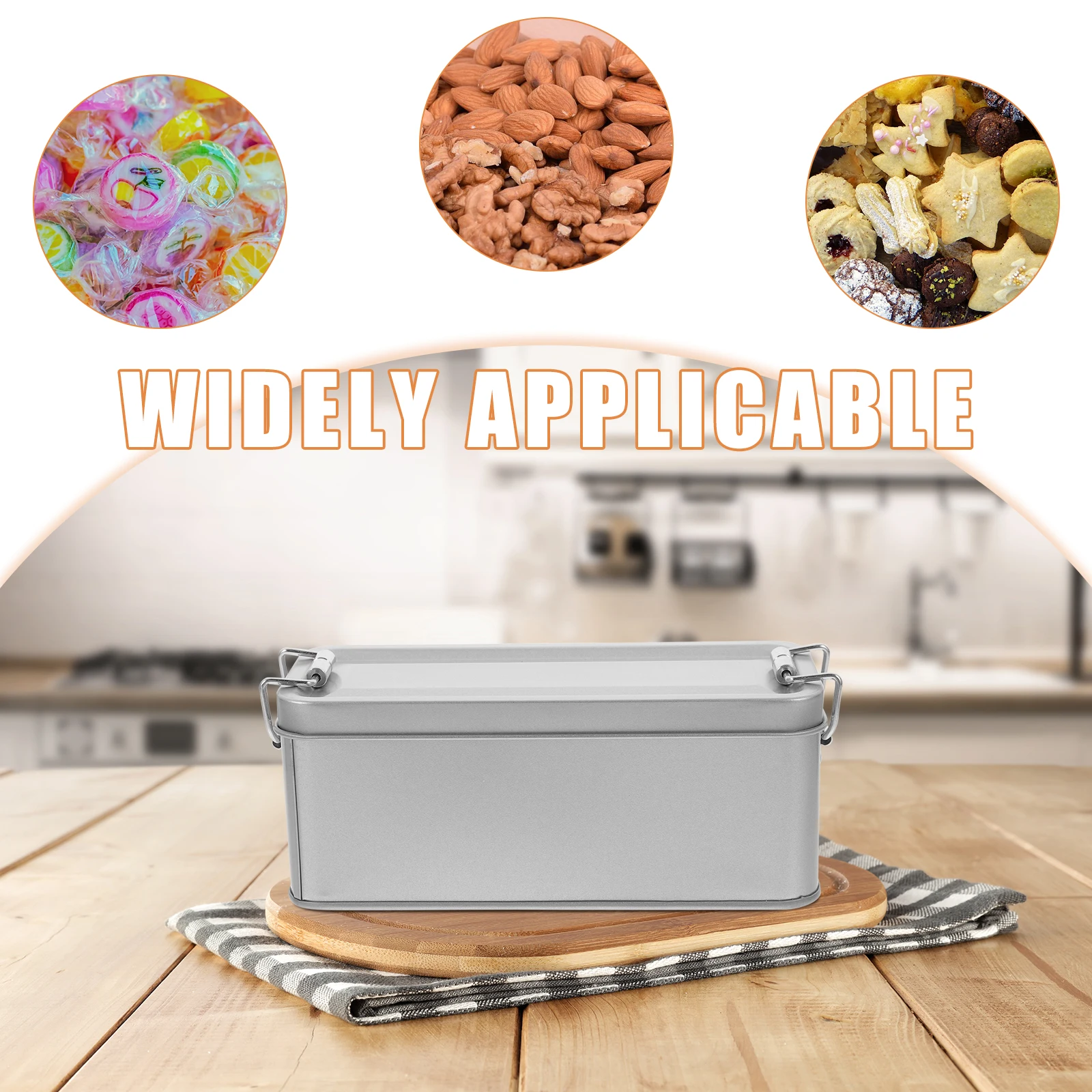 

Tinplate Storage Boxes for Cookies Candies Tea Small Metal Tins with Lids Golden Color 2352A-1502 Food Containers Holiday