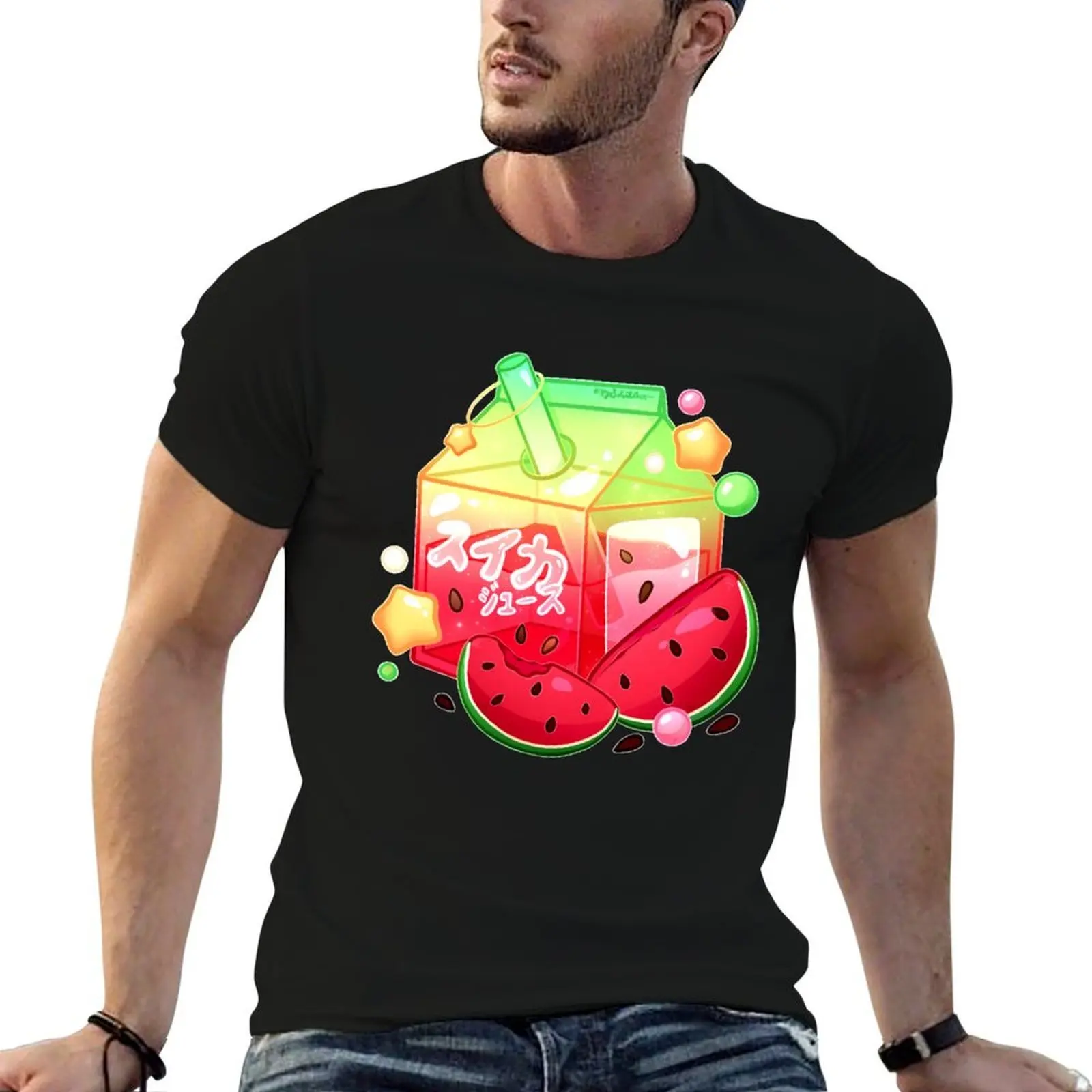 

Aesthetic Watermelon Juice Carton T-Shirt printed t shirts for man g man t shirts for men T-Shirt