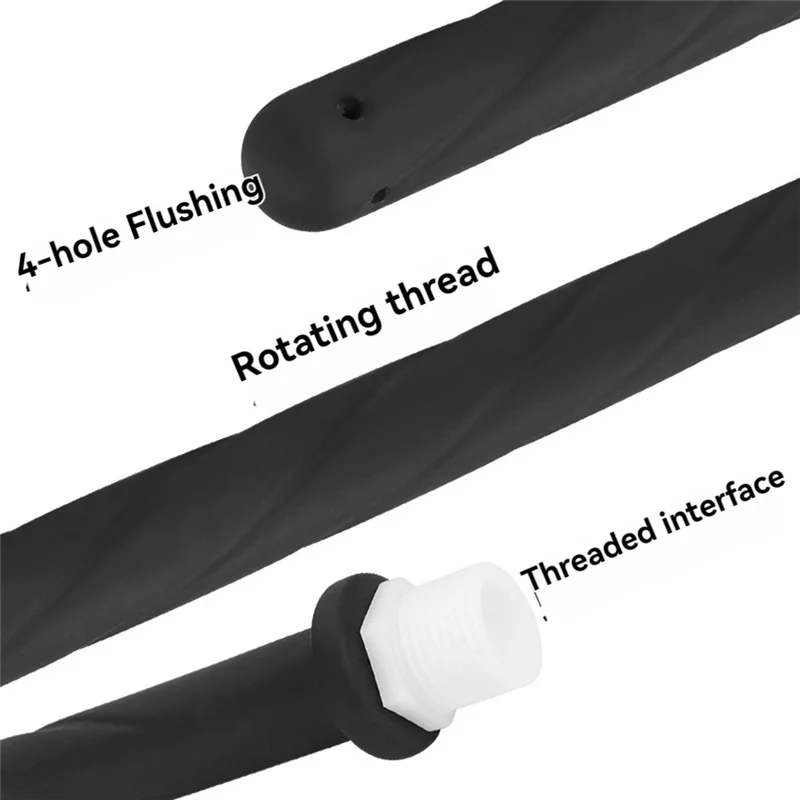 75STO-Silicone Bidet Bathroom Handheld Bidet Jet Water Sprayer  For Feminine Wash Hose Sprayer For Toilet Black