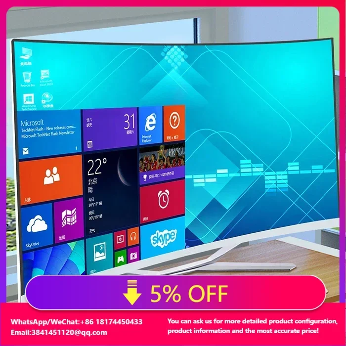 

AIO Monoblock Gaming Desktop Computer Touch Curved Straigh Screen 19 22 24 27 Inch Core I3 I5 I7 I9 Office All in One PC