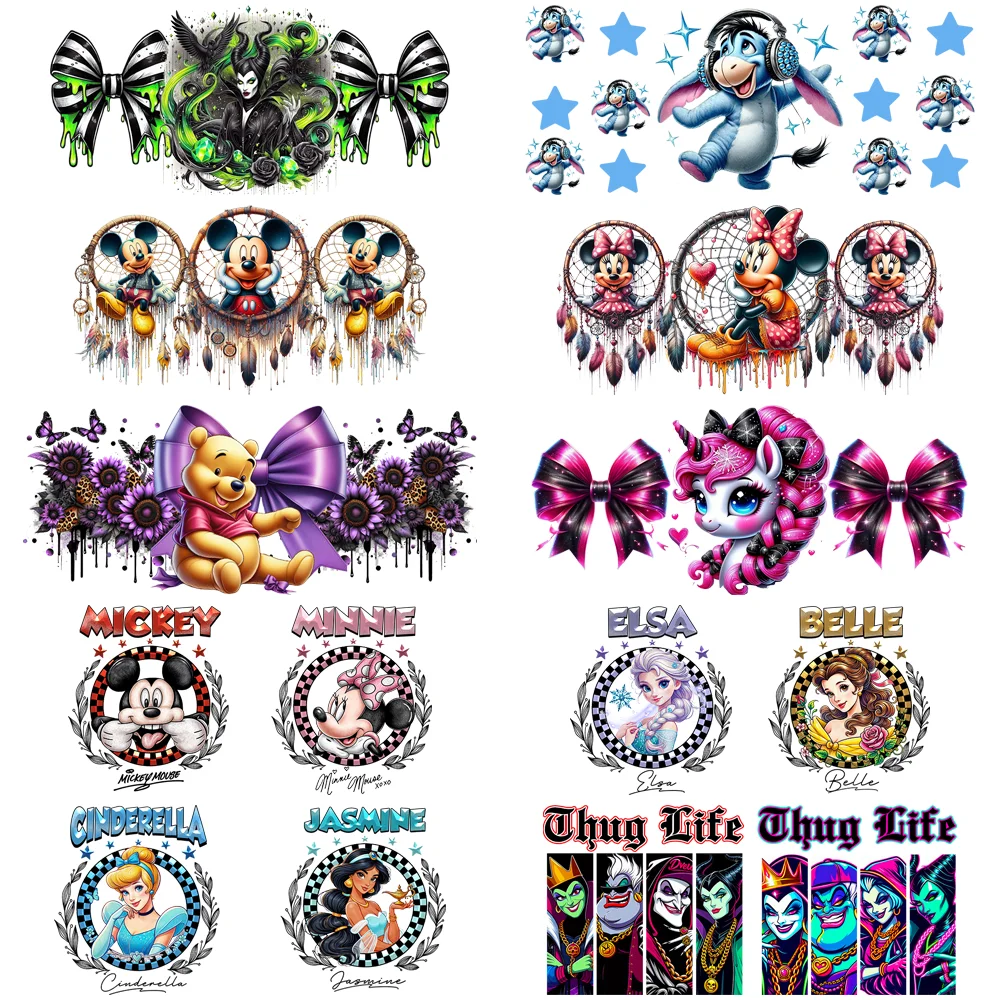 

Cute Mickey Series easy peel waterproof DIY Decals decoration 3D transfers uvdtf crystal sticker 16oz uv dtf cup wraps