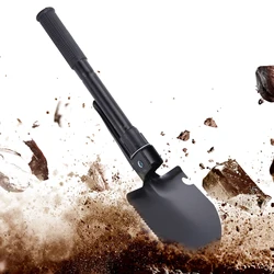 Engineer Shovel Outdoor Multifunctional Folding Military Shovel Vehicle Camping Fishing Spade Pickaxe Planting Gardening Tool