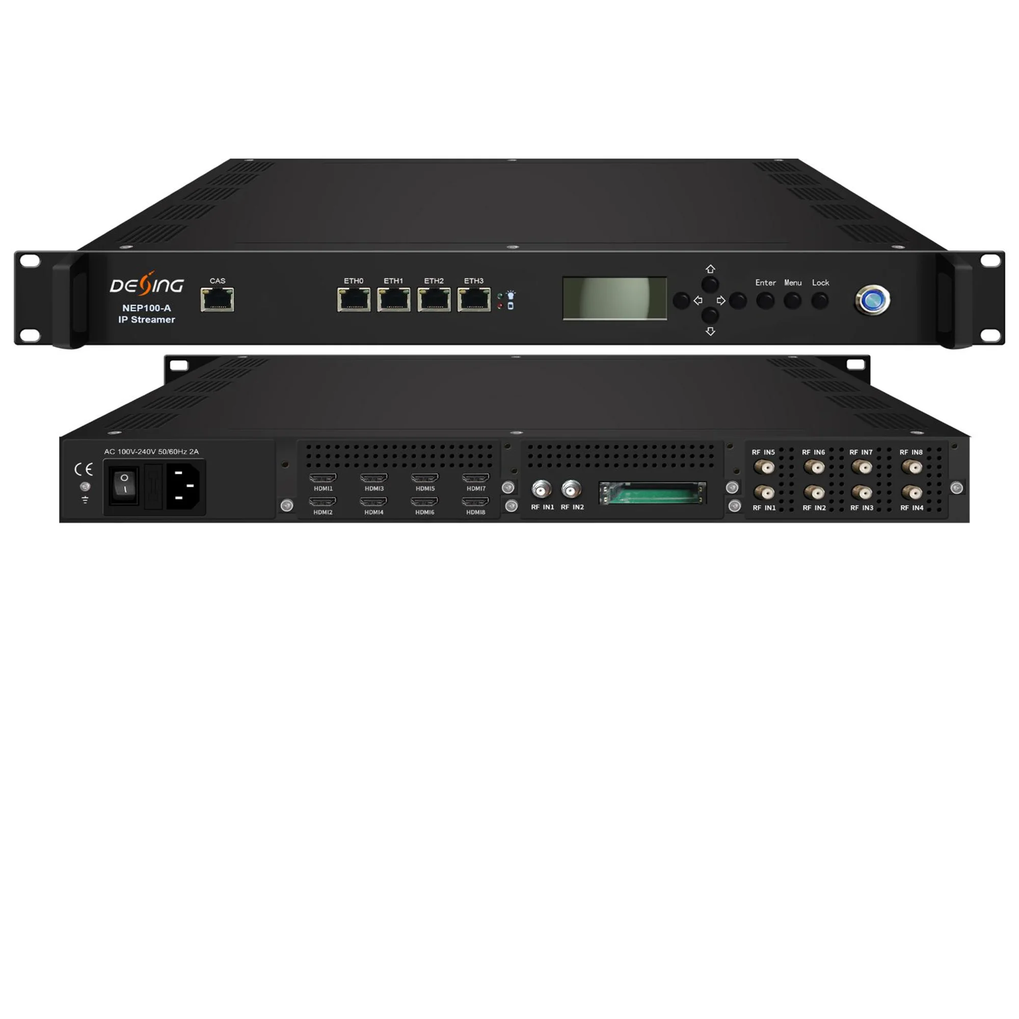 HD Encoder Tuner naar IPTV Streaming Server CI decoder IRD TV-systeem All-in-One NEP100 DVB-S2 DVB-T2 ISDBT ATSC HD-MI naar IPTV