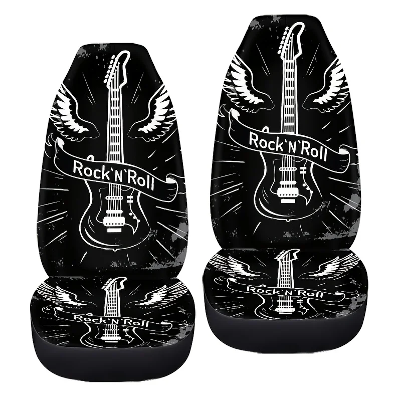 2pcs Fit Car Seat Covers Full Set For Cars, Trucks, Vans, SUVs - Heavy-Duty One-Piece Design With Headrest & Backrest, Compatibl