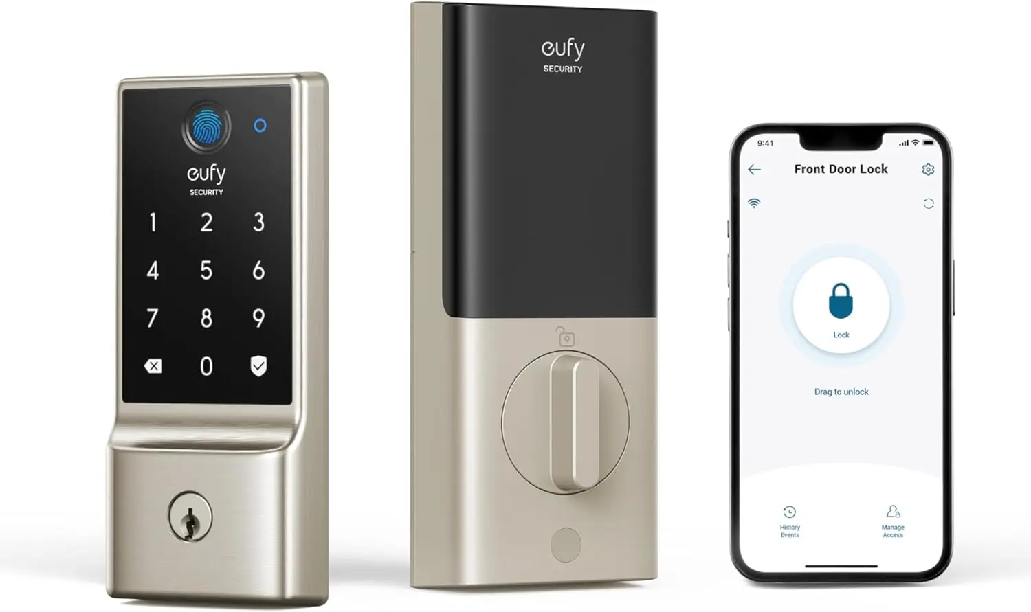 Security Smart Lock , Fingerprint Keyless Entry Door Lock, Built-in Wi-Fi, Front Door Smart Lock