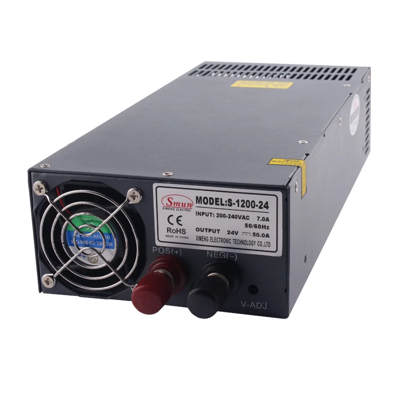 

SMUN S-1200-24 1200W 24V 50A Single Output High Efficiency AC/DC Switching Power Supply For LED And Industrial Control