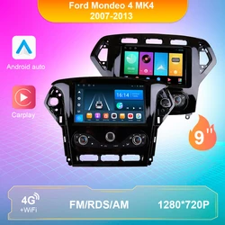 2Din Car Stereo Radio Player For Ford Mondeo 4 MK4 2007-2013 Car Radio Multimedia Video Player GPS Android 10.0 Navigation DSP