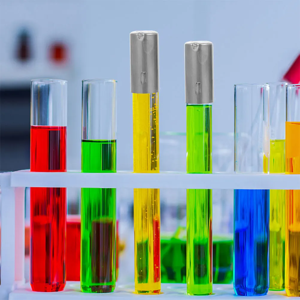 

4pcs Caps Caps Premium Stainless Compact Test Metal Light Safe Labs Experiment Test Tube Cover Cover Tube