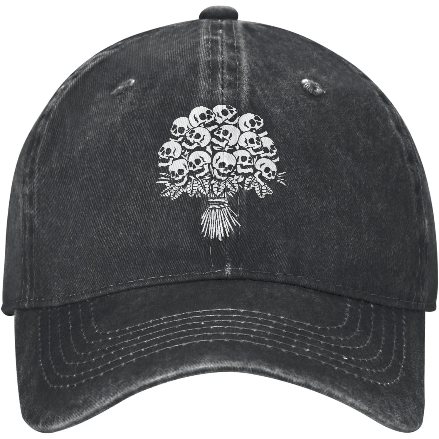 Printed Trucker Hat,Shared Adventure is a Better Adventure,Washed Cotton Denim Baseball Cap for Sun Protection