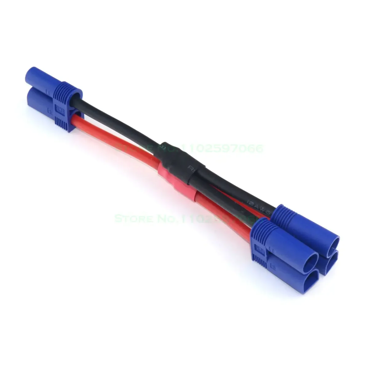 2 Male / 1 Female EC5 Parallel Lipo Battery Connector Adapter With 10CM 12awg Wire Y