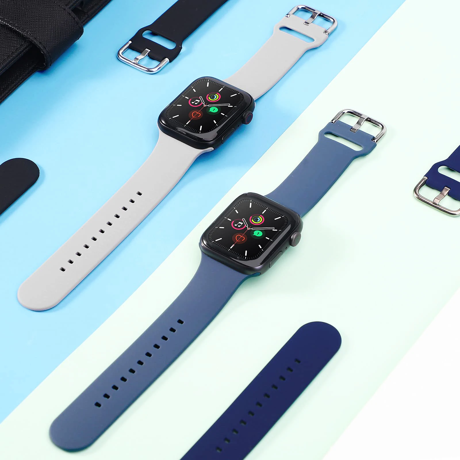 Silikonowy pasek do zegarków Apple Watch SE-10 42/46 mm 44 mm 45 mm 38/40/41 mm Bransoleta iWatch Pasek Seria 9 8 7 SE6 5 4 3 Ultra2 49 mm