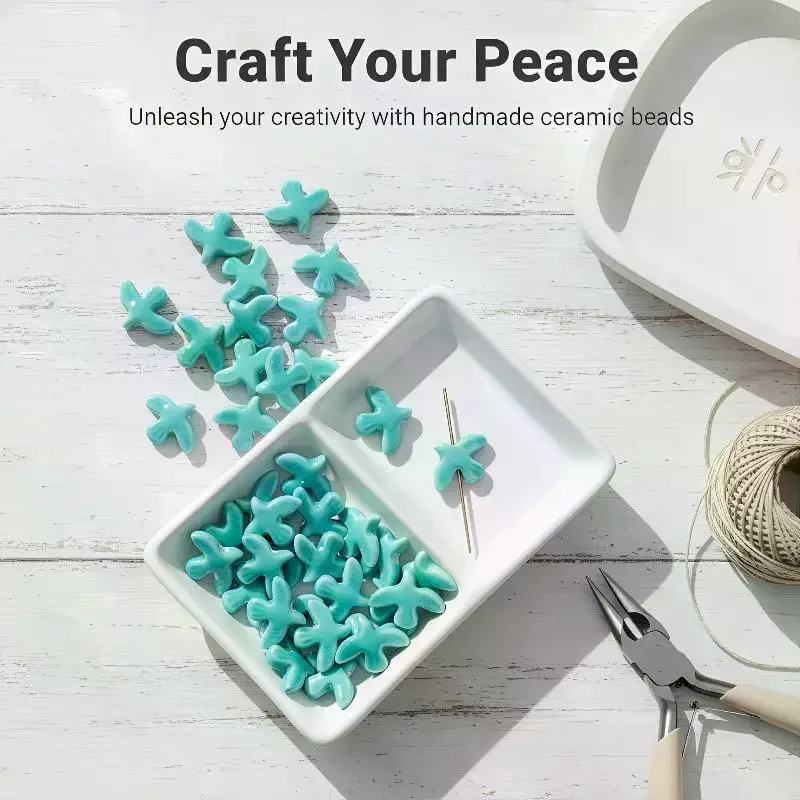 10Pcs Bird Shaped Ceramic Beads Peace Dove DIY Pendants for Handmade Jewelry Accessories Crafts Souvenir Decoration Supplies view 5
