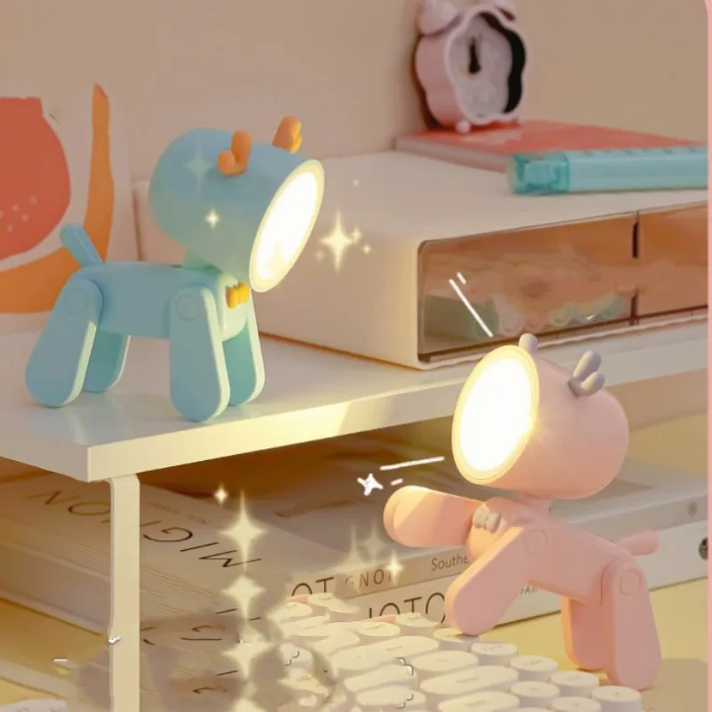 LED USB light Desk Bed Reading Mini Rechargeable Lamp Home Decor Interior Bedside Laptop Table Bedroom Marks Page For Book Child