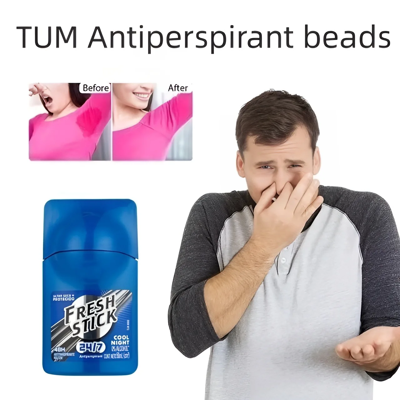 TLM TUM Antiperspirant Bead Keep Skin Dry Comfortable Firm Inhibit Sweat Deodorize Astringe Sweatglands Fresh Lasting Fragrance