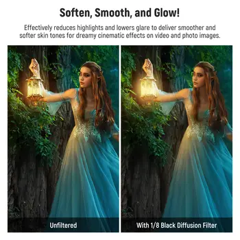 NEEWER 1/8 黑色柔光霧夢幻效果 4 吋 x 5.65 吋 電影方形濾鏡,搭配高清光學玻璃,適用於遮光罩 10 最佳銷售 戲院配件 - №6