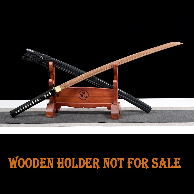 Custom Iaito Training Sword, Japanese Samurai Katana Wooden Made, Type A Hawk Metal Tsuba & Wood Saya, Home Decor Ornament