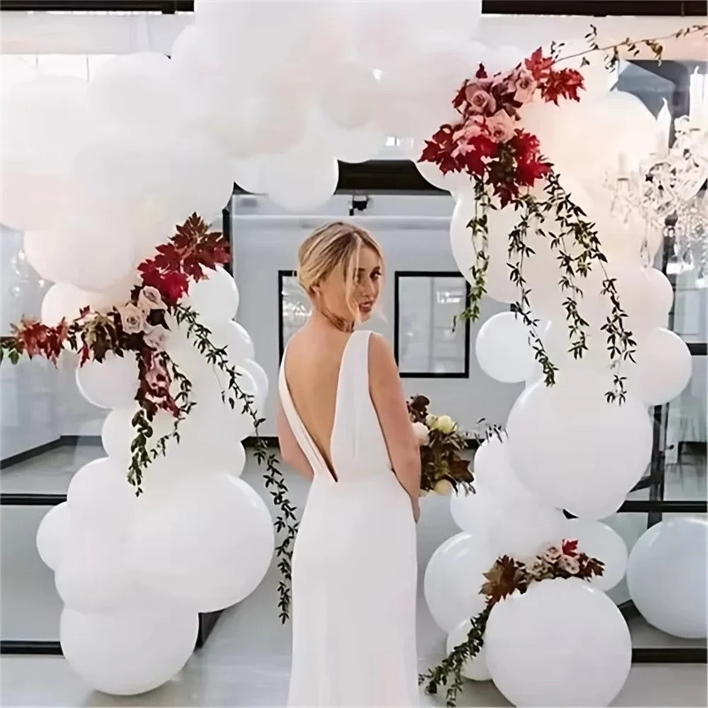 10pcs 18Inch White Giant Balloons Circular Latex Balloons Birthday Wedding Graduation Ceremony Decorations Balloons