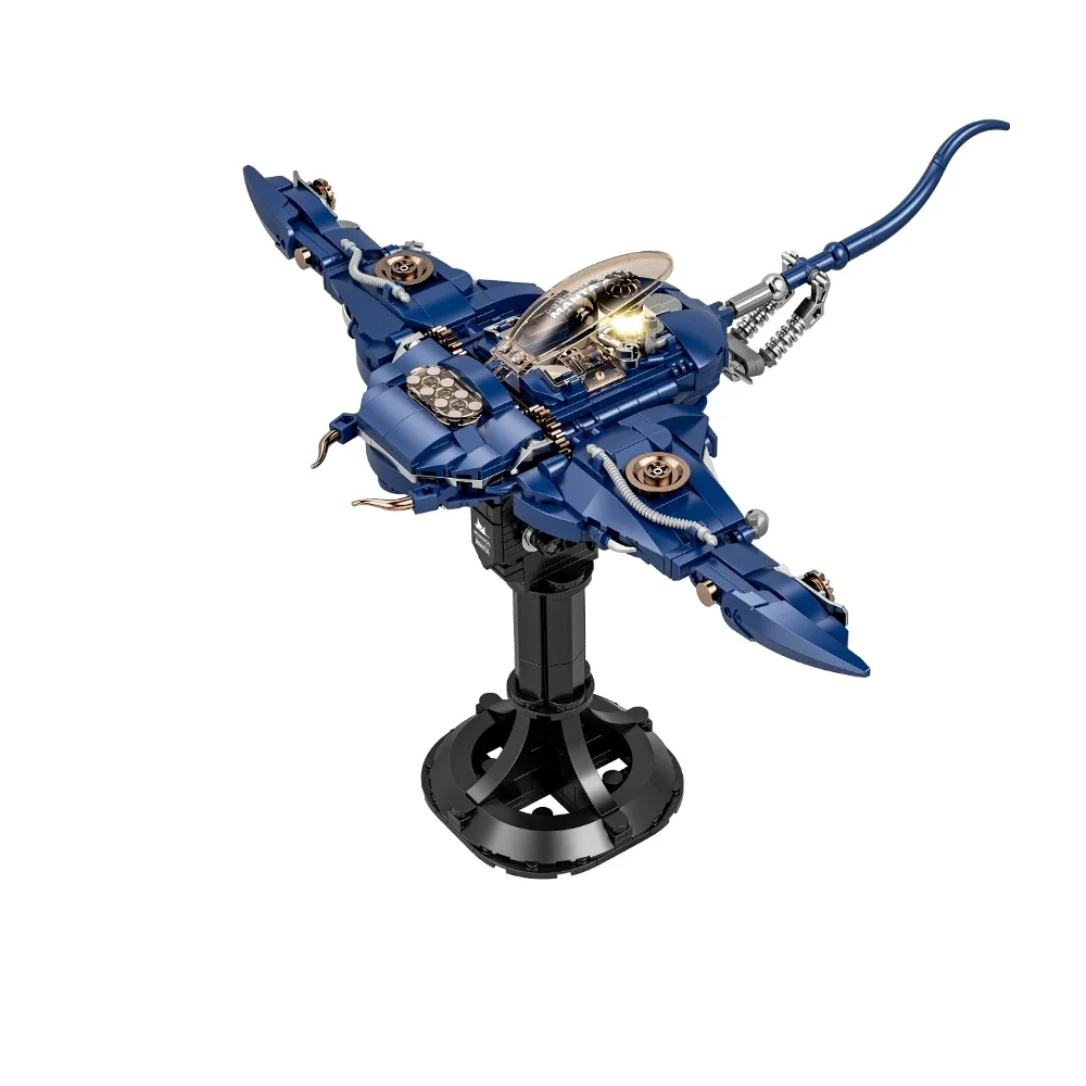 689PCS MOC Creative Mechanical Manta rays Sea Life World Building Blocks Bricks DIY Model Kit Assembly Toy for Birthday Gifts