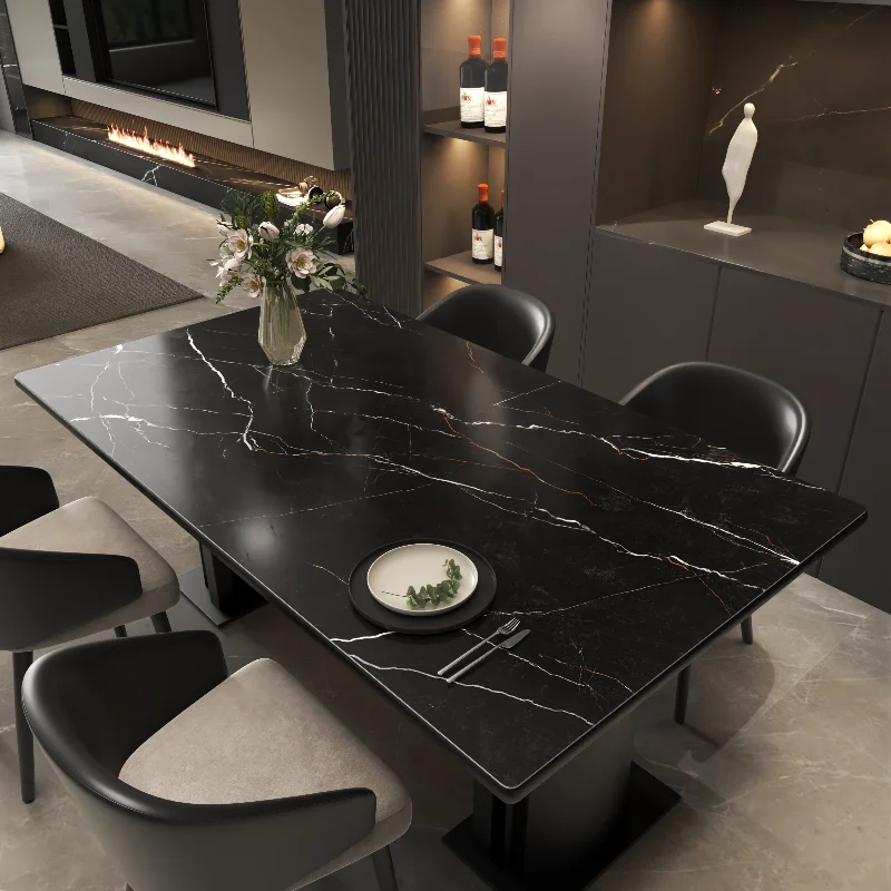 

Marble Pattern Silicone Table Mat Leather Tablecloth Tea Table Pad Waterproof Oil-resistant No-wash Customizable