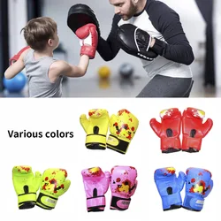 Luva de boxe de couro PU infantil, saco esportivo, luvas de treinamento, luva sparring para crianças