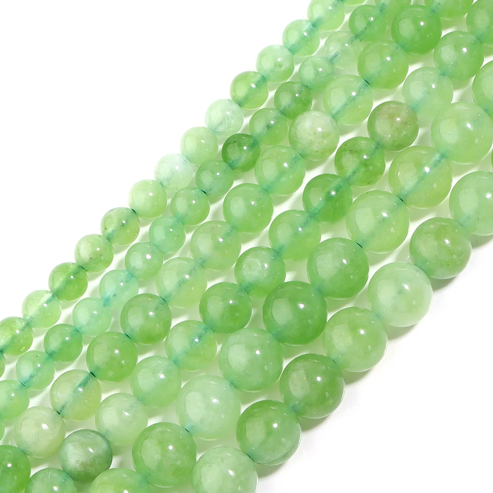 LS 6/8/10mm Chinese Olivine Beads Round Natural Chrysolite Gemstone For Jewelry Making Diy Bracelet Necklace