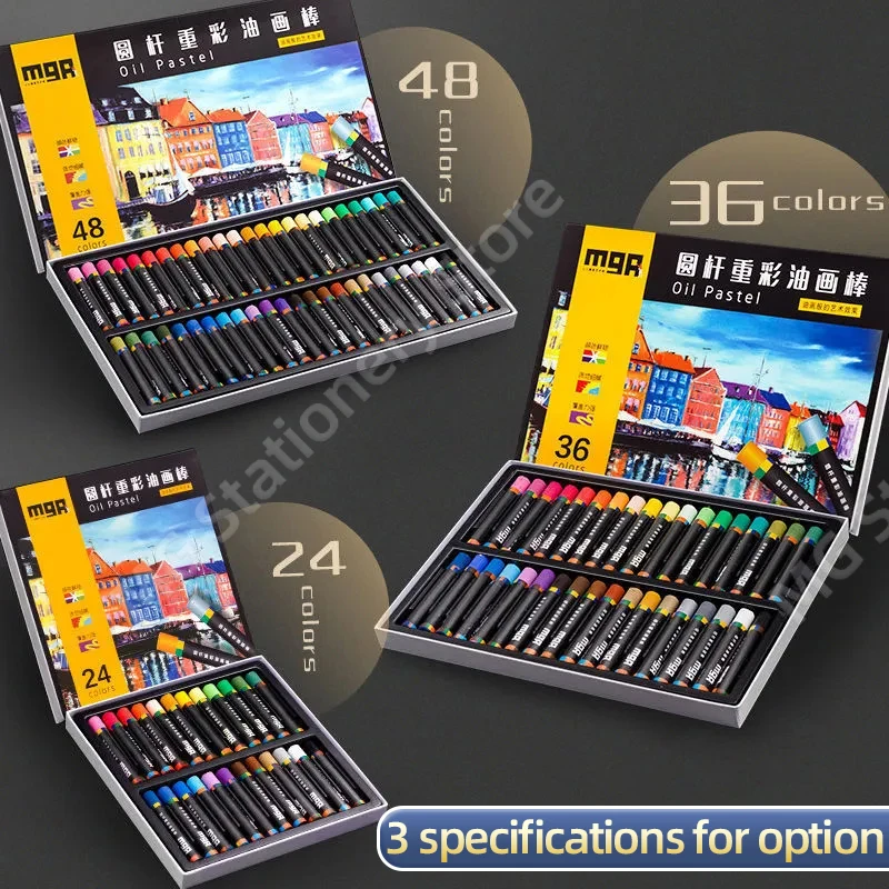 M&G 48Pcs Heavy Color Oil Painting Stick Handmade DIY Crayon gift Set school Student  Art Professional Drawing sketch Pencils