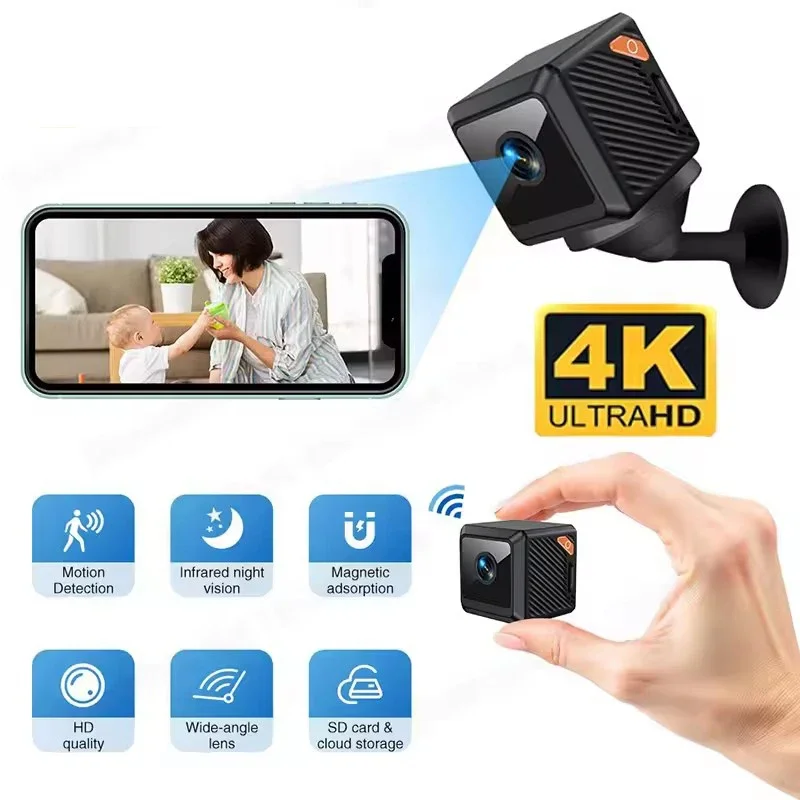 

2 МП PTZ Wi-Fi мини-камера с функцией точки доступа (AP) 140 ° Ультраширокоугольная IP-камера с функцией обнаружения движения, ночным видением и видеонаблюдением