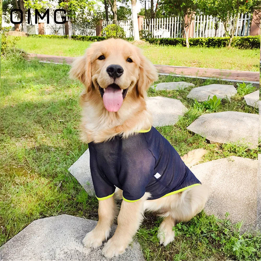 OIMG Big Dog Sunscreen Clothes Summer Thin Golden Retriever Labrador Alaskan Outer Garment Breathable Medium Large Puppy Wear