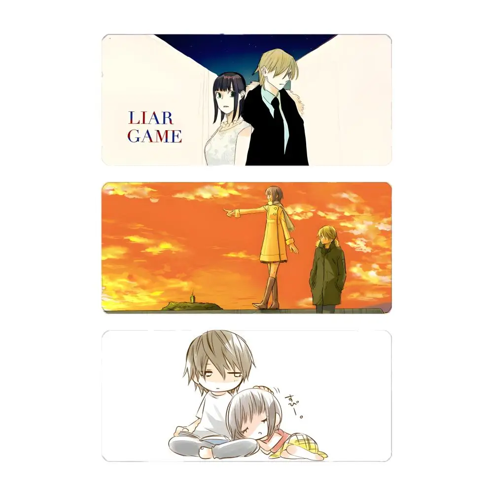 anime suspense L-Liar Game Mouse Pad Mousepad Large Gaming LockEdge Thickened PC Table Desk Mat