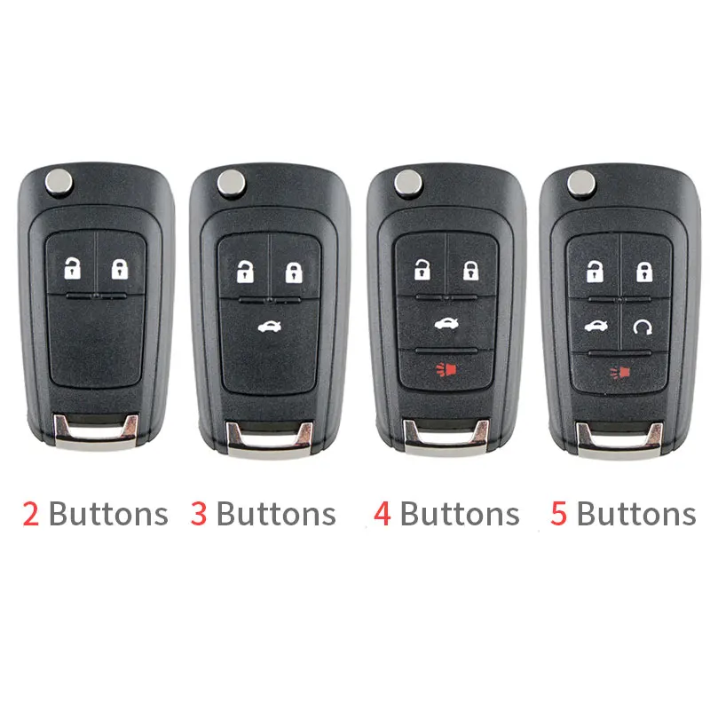 2/3 /4/5 Buttons Flip Folding Remote Cover Car Key Fob Case Shell  Fit for Chevrolet / Opel / Zafira / Vauxhall Astra Insignia