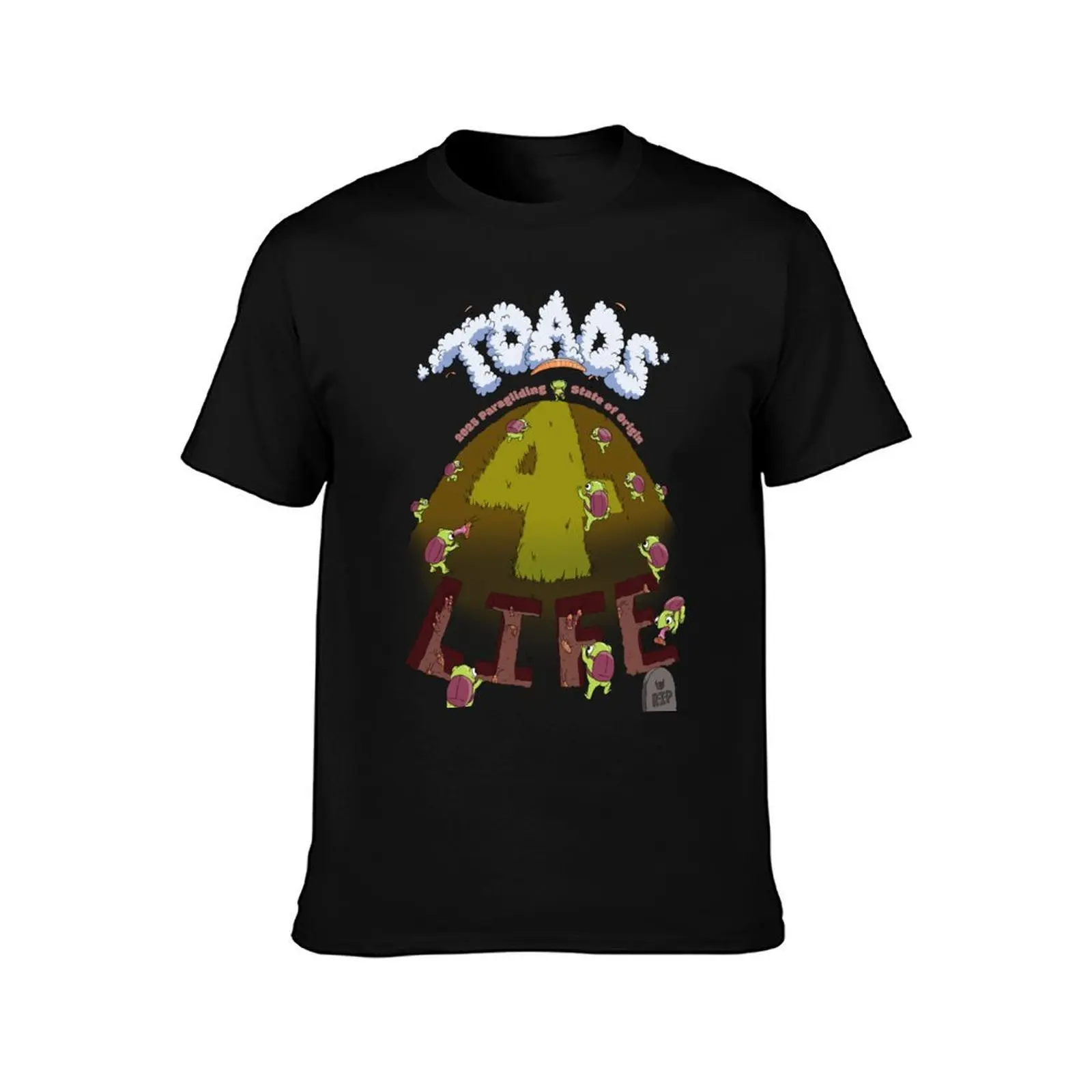 2025 Queensland Cane Toads - Paragliding State of Origin T-Shirt, Summer Casual Cotton Tee, Oversized Streetwear Tops