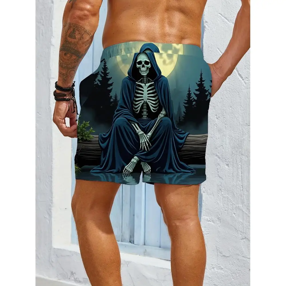 1pcs Men's Short swim trunks2026 Summer 3D Printed Short sleeve tactical pants man running Quick drying Polyester Breathable